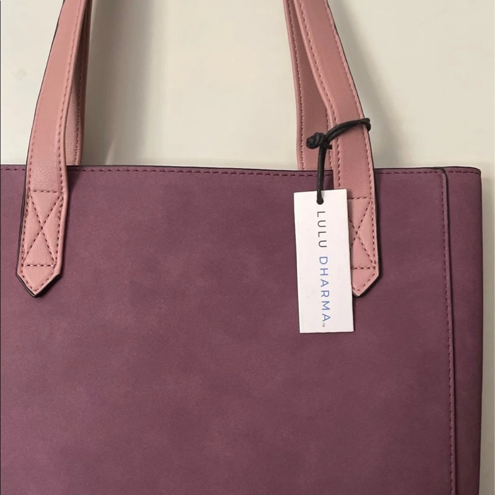 Mauve Lulu Dharma Vegan Leather Tote